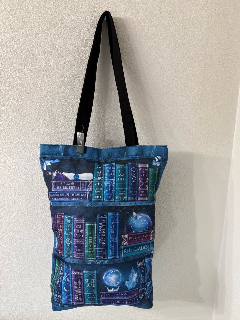 FairyLoot “Moth to a Flame” Bookshelf Tote Bag| Literary Book Lover Bag | NWT